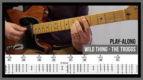 Wild Thing Tab Barré Chord Guitar Riffs The Troggs Play Along Backing Track Youtube