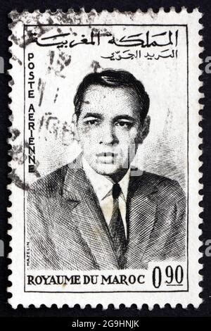 MOROCCO CIRCA 1962 A Stamp Printed In Morocco Shows Hassan II King