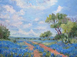 Plein Air Artists International Field Of Blue New Contemporary