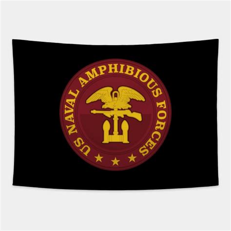 Us Naval Amphibious Forces Patch Ww2 American Amphibious Forces Tapestry Teepublic