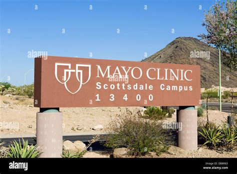 Sign Outside The Mayo Clinic Scottsdale Arizona Usa Stock Photo Alamy