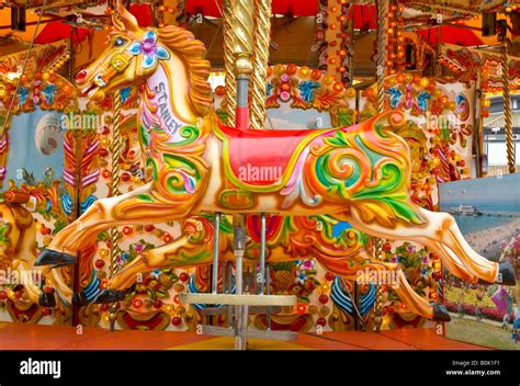 Merry Go Round horse Stock Photo - Alamy