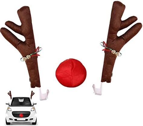 Reindeer Antlers Car Kit Auto Rudolph Reindeer Decor Automobile