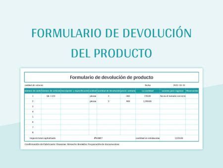 Guía para el formato de devolución de mercancía MD Pajedrez