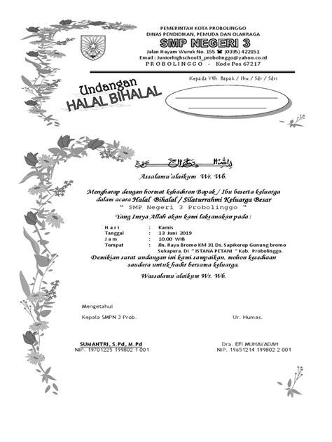 Detail Undangan Halal Bihalal Keluarga Doc Koleksi Nomer