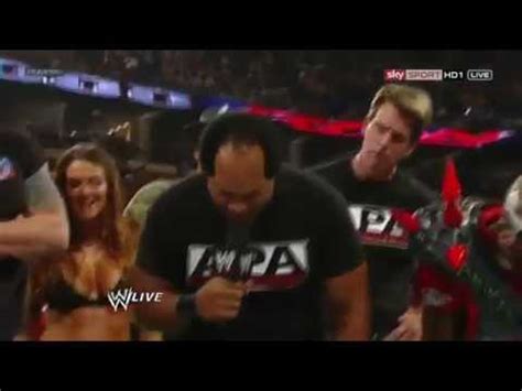 Lita Vs Heath Slater WWE Raw 7 23 12 1000th Episode A P A Returns