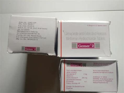 Gemer 2 Mg Tablets Packaging Type Strips At ₹ 120strip In Nagpur