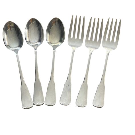 Oneida Profile Plymouth Rock Stainless Flatware 3 Teaspoons 3 Salad