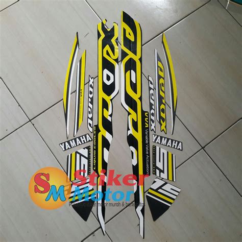 Jual Sticker Motor Yamaha Aerox Vva 155 2023 Full Hitam Stabilo