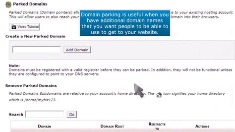 Cpanel How To Park A Domain Youtube