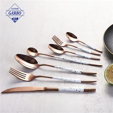 Sale Rose Gold Silverware Set Pieces Stainless Steel Rose Gold