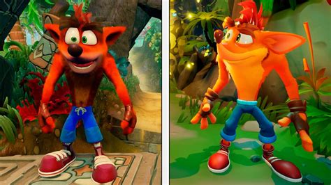 Crash Bandicoot Vs Crash Bandicoot Trilogy Remake Graphics