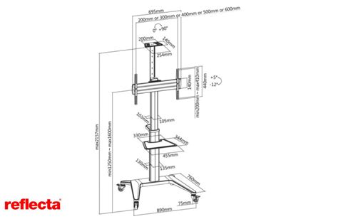 Reflecta Mobilno Vk Tv Stojalo Za Col Vcp Shelf White