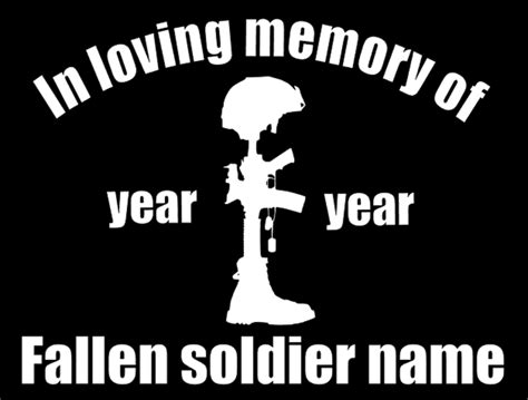 Fallen Soldier Car Decal Etsy