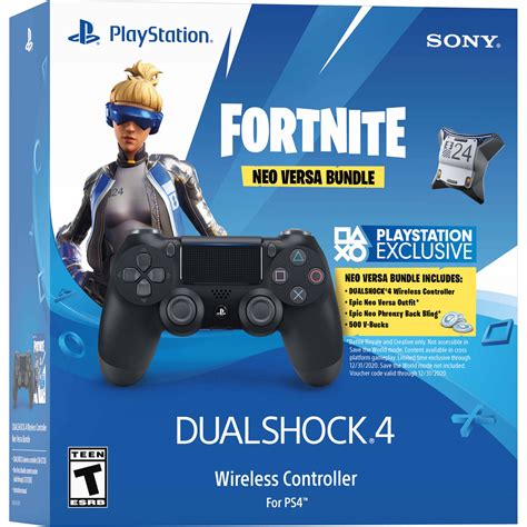 Sony Fortnite Neo Versa Dualshock 4 Wireless Controller Bundle Jet Black Video Games Malta