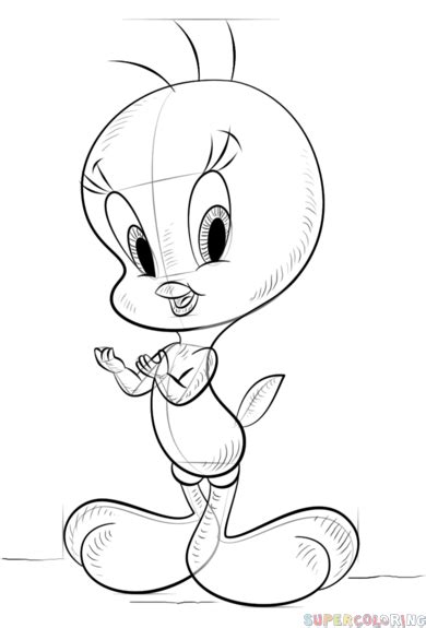 How To Draw Tweety Bird Step By Step Drawing Tutorials For Kids And