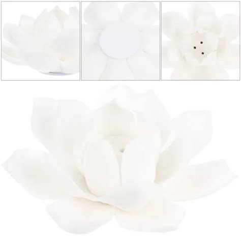 BLANCHE POTERIE FLEUR De Lotus Brûleur D encens D aromathérapie EUR 13