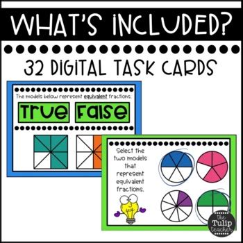 Equivalent Fractions With Models Boom Cards Digital Task Cards