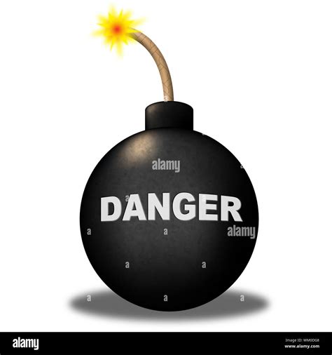 Danger Alert Showing Inferno Explosive And Explosion Stock Photo Alamy