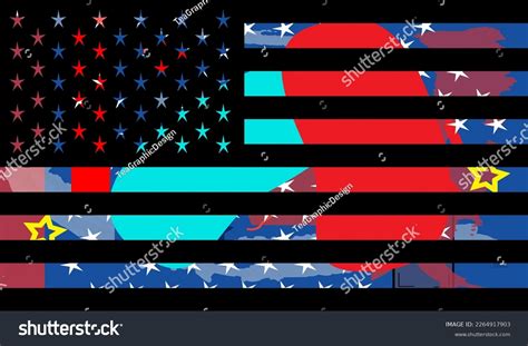 American Flag Graffiti Colorful Pop Art Stock Vector (Royalty Free ...