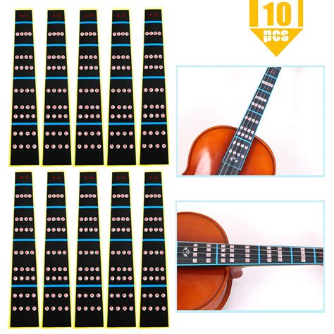 Buy Heatoe 10 Pack 4 4 Full Size Violin Finger Guide Sticker Violin