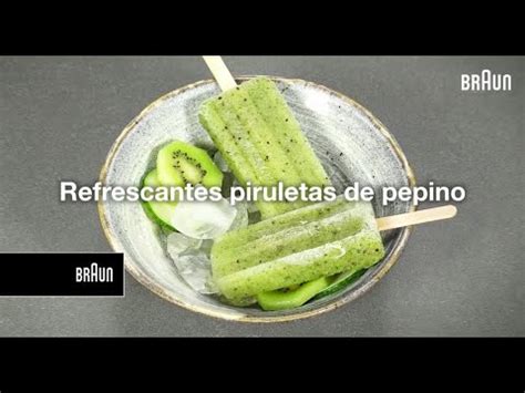 Braun Minipimer Piruletas De Kiwi Y Pepino Receta Youtube