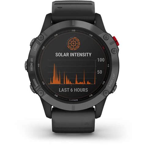 Buy Garmin Fenix 6 Pro Solar Edition Black With Slate Grey Band 47mm Smartwatch Online In Uae