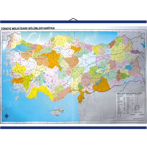 Edulab Türkiye Mülki İdare Bölümleri Haritası 80 x 135 cm Fiyatı