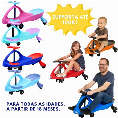 Carrinho Tipo Rolimã - Carrinho Rolimã Super Car Passeio Infantil Com Led Suporta 100kg Que ...
