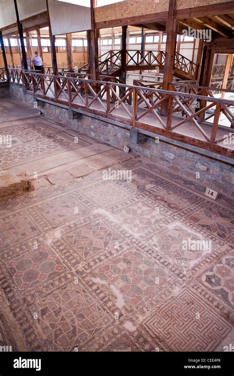 Mosaiken Im Haus Von Theseus Haus Von Dionysus Fotos Und Bildmaterial