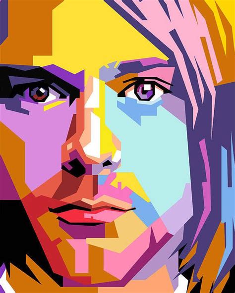 Kurt Cobain Pop Art Poster By Ahmad Nusyirwan All Posters Are