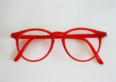 Vintage Oversize Bright Red Plastic Sally Jessy Raphael Frame Etsy Red Sunglasses Red