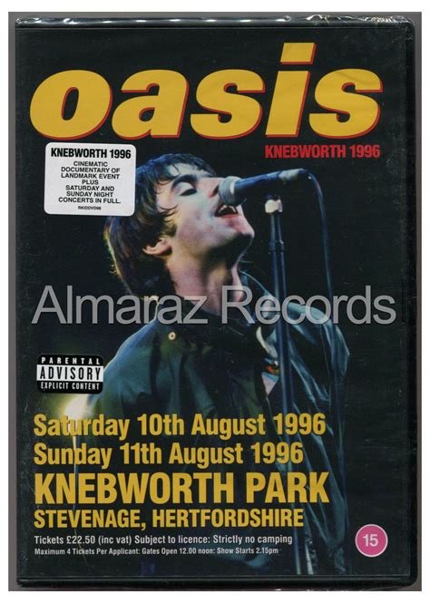 Oasis Knebworth 1996 3dvd Importado