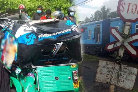 One Injured As Three Wheeler Collides With Train