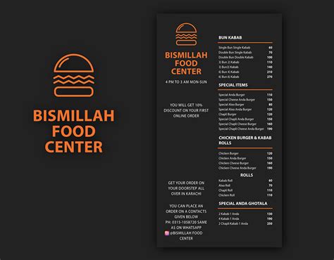 Restaurant FOOD MENU Printable | Behance