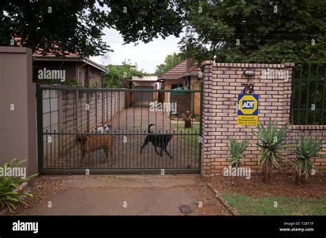 Security measures in Johannesburg suburbs Stock Photo - Alamy