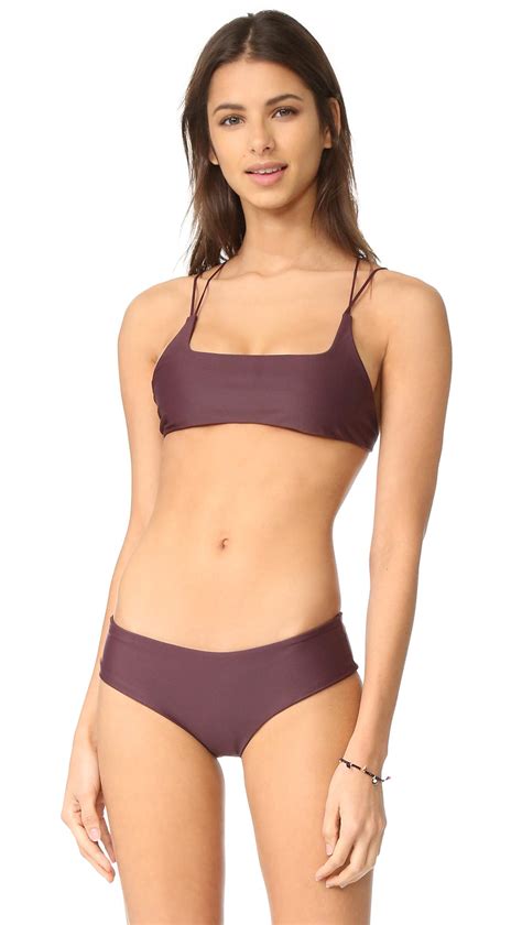 Mikoh Swimwear Alapio Bikini Top In Gray Lyst