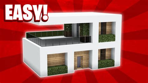 Minecraft How To Build A Small Modern House Tutorial 11 Youtube