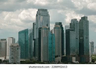 Aerial View Jakarta Downtown Skyline Highrise Stock Photo 2288902613 ...