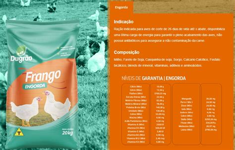 Du Frango Engorda Kg Dugr O Loja Duagro