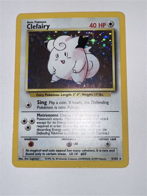 Clefairy Holo Pok Mon Base Set Rare Ebay