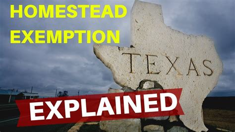 Homestead Exemption Explained Texas Youtube