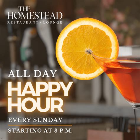 Sunday All Day Happy Hour The Eldred Preserve