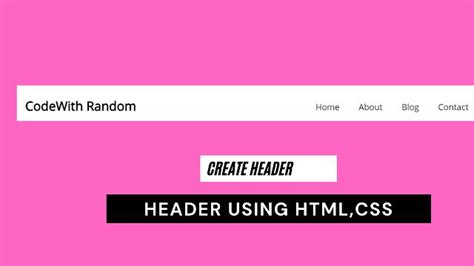 How to Create a Website Header Design In HTML and CSS Code | Website header design, Website ...