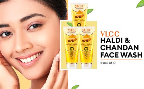 VLCC Ayurveda Skin Brightening Haldi Chandan Face Wash 100ml X 3