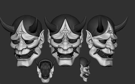 Hannya Mask Japanese 3D Model 3D Printable CGTrader