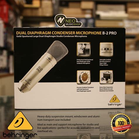 Jual Behringer B Pro Gold Sputtered Large Dual Diaphragm Studio