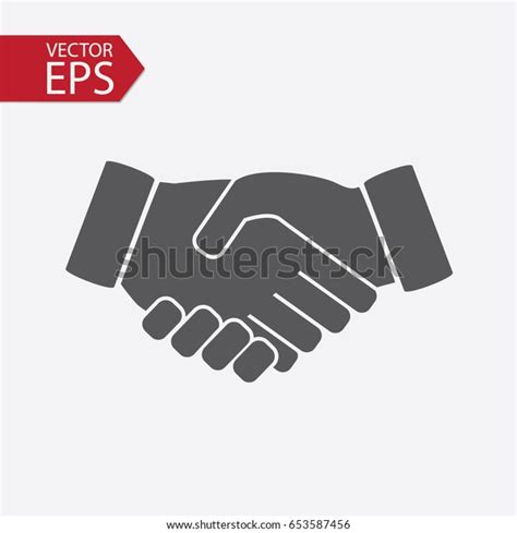 Business Handshake Icon Contract Agreement Flat Stock Vector Royalty