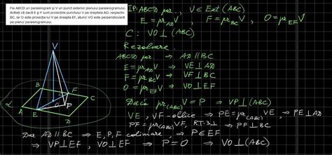 Fie ABCD un paralelogram şi V un punct exterior planului