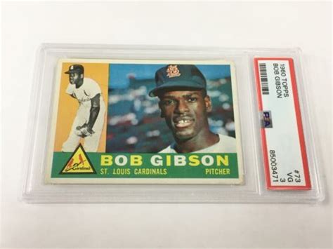 Topps Bob Gibson Baseball Card Graded Psa Ebay